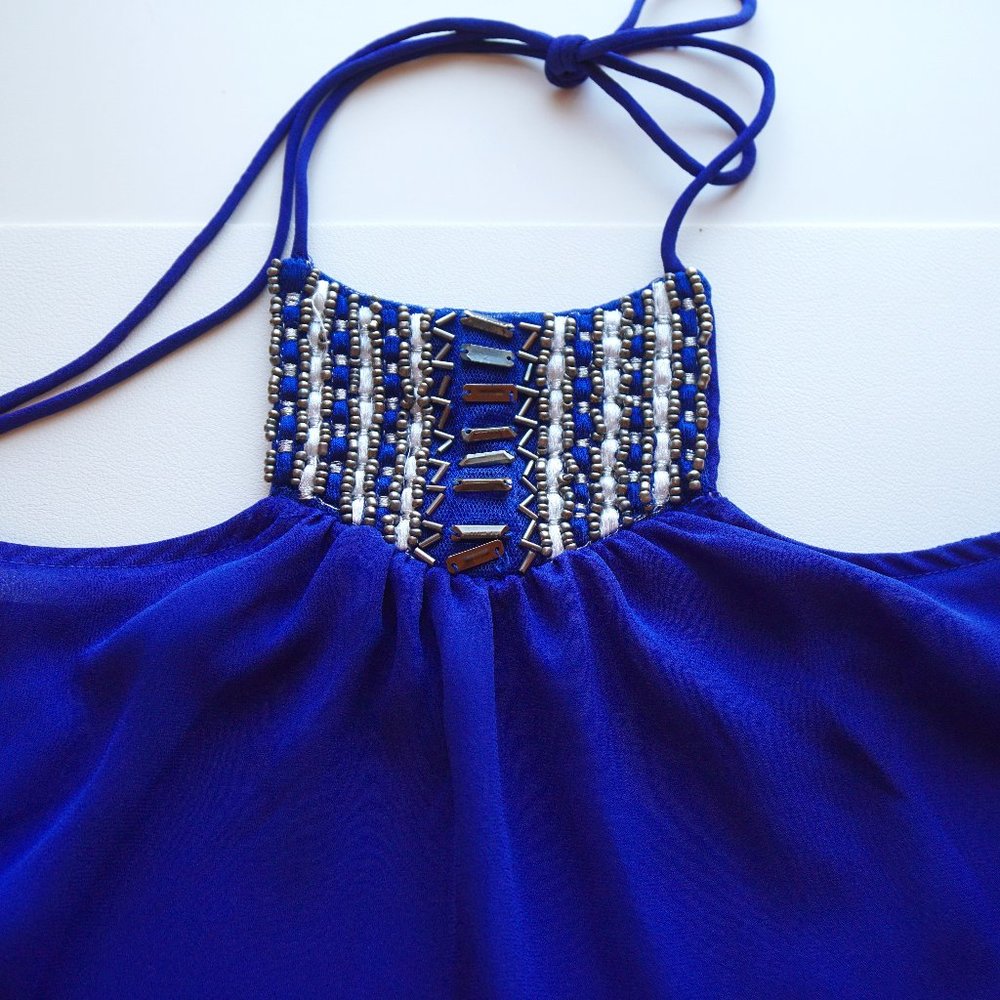 Blue Halter Top